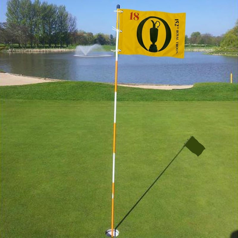 2BUT British Open 2024 Golf Pin Flag Practic Putting Green Golf Flag For Backyard Garden Double-Sewn 600D Nylon Miniature Pin Flag (20"X13" Grommet) - Image 4